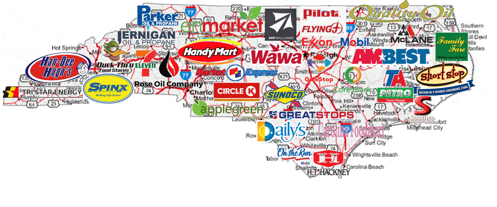 Convenience-store profile graphic for North Carolina