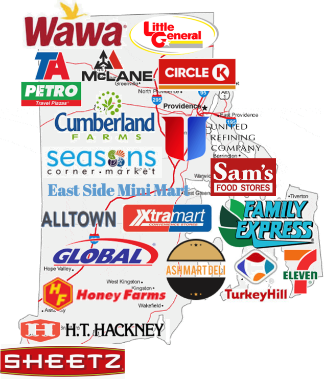 Convenience-store profile graphic for Rhode Island
