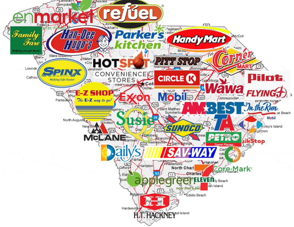 Convenience-store profile graphic for South Carolina