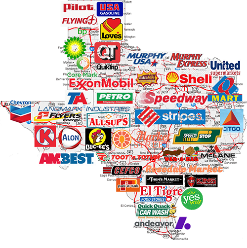 Convenience-store profile graphic for Texas