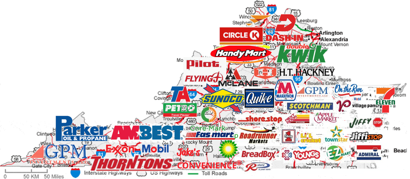 Convenience-store profile graphic for Virginia