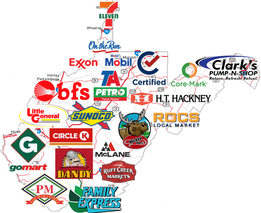 Convenience-store profile graphic for West Virginia